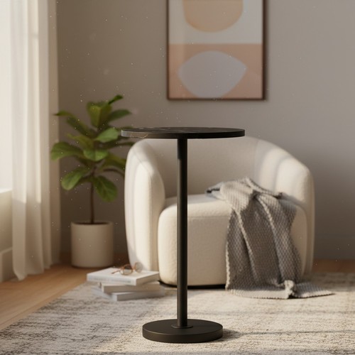 Elegant round side table - side, –